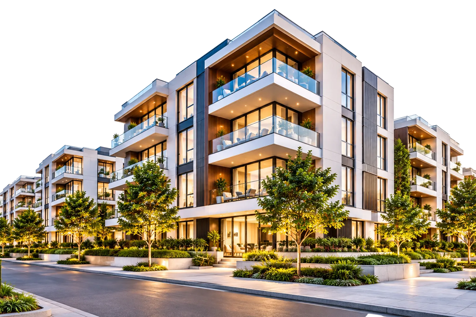 Modern residential apartment complex